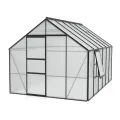 Vitavia Gewächshaus Meridian 1 9900", schwarz, 9,9 m², 4 mm HKP | Wetterfestes & stabiles Treibhaus | Perfekt für Gemüse & Pflanzen | Robust & langlebig - Thumbnail 3