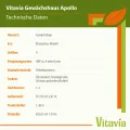 Vitavia Gewächshaus Apollo 2500", smaragd grün, 2,5 m², 6 mm HKP | Wetterfestes & stabiles Treibhaus | Perfekt für Gemüse & Pflanzen | Robust & langlebig - Thumbnail 5