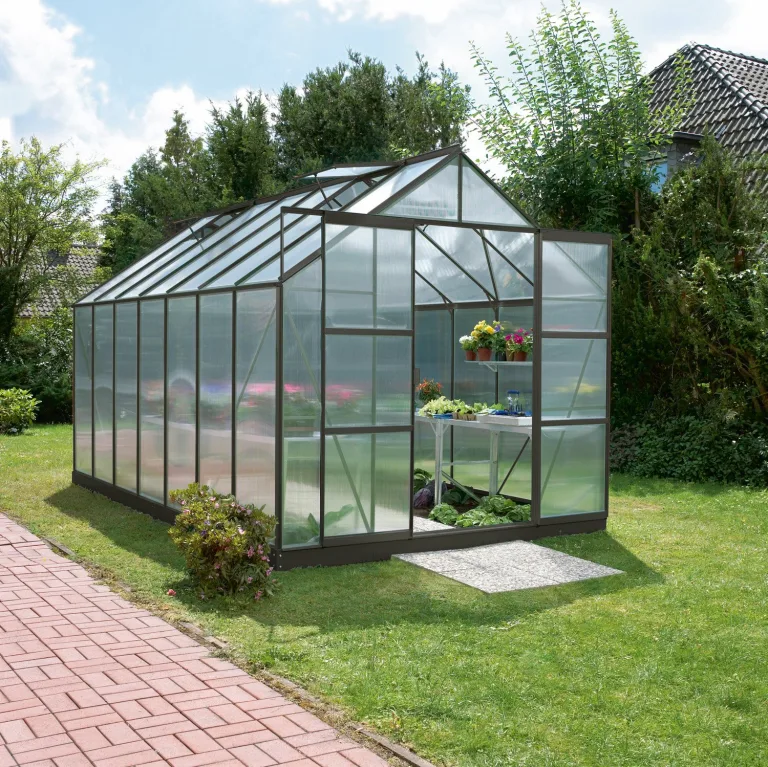 Vitavia Gewächshaus Mars 11500", schwarz, 11,5 m², 6 mm HKP | Wetterfestes & stabiles Treibhaus | Perfekt für Gemüse & Pflanzen | Robust & langlebig – Bild 3