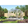 Vitavia Gewächshaus-Pavillon Minos, Aluminium eloxiert, 3 mm ESG, 10 mm HKP | Wetterfestes & stabiles Treibhaus | Perfekt für Gemüse & Pflanzen | Robust & langlebig - Thumbnail 1