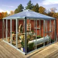 Vitavia Gewächshaus-Pavillon Fortuna, Aluminium eloxiert, 3 mm ESG, 10 mm HKP | Wetterfestes & stabiles Treibhaus | Perfekt für Gemüse & Pflanzen | Robust & langlebig - Thumbnail 3