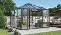 Vitavia Gewächshaus-Pavillon Fortuna, Aluminium eloxiert, 3 mm ESG, 10 mm HKP | Wetterfestes & stabiles Treibhaus | Perfekt für Gemüse & Pflanzen | Robust & langlebig - Thumbnail 4