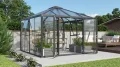 Vitavia Gewächshaus-Pavillon Fortuna, Aluminium eloxiert, 3 mm ESG, 10 mm HKP | Wetterfestes & stabiles Treibhaus | Perfekt für Gemüse & Pflanzen | Robust & langlebig - Thumbnail 8