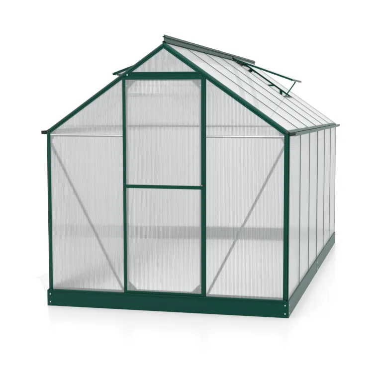 Vitavia Gewächshaus Triton 7500" inkl. Stahlfundament, smaragd grün, 7,5 m², 4 mm HKP | Wetterfestes & stabiles Treibhaus | Perfekt für Gemüse & Pflanzen | Robust & langlebig – Bild 3