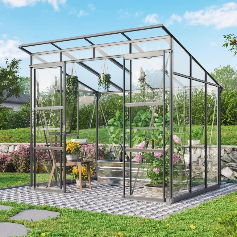 Vitavia Gewächshaus Playa 5900", Aluminium, 5,9 m², 6 mm HKP | Wetterfestes & stabiles Treibhaus | Perfekt für Gemüse & Pflanzen | Robust & langlebig – Bild 6