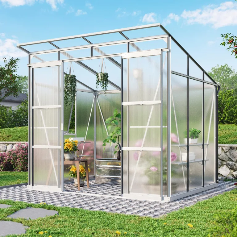 Vitavia Gewächshaus Playa 5900", Aluminium, 5,9 m², 6 mm HKP | Wetterfestes & stabiles Treibhaus | Perfekt für Gemüse & Pflanzen | Robust & langlebig – Bild 1