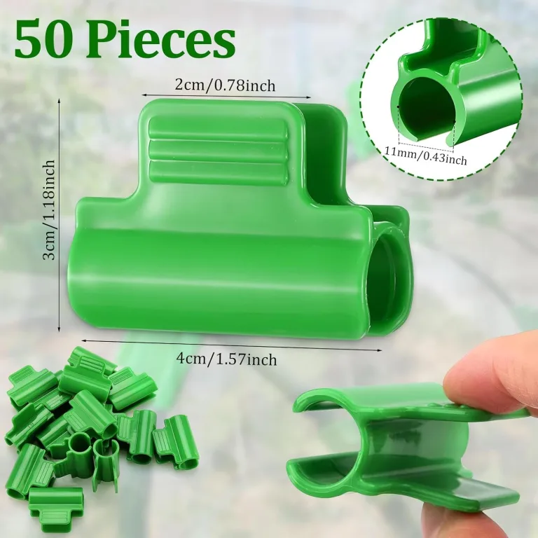 50 Stück Klemmklemmen Tunnel Clips grün Kunststoff 11mm – Bild 3