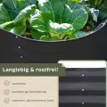 NATIV Hochbeet Metall anthrazit, 160x80x78 cm, ovales Beet für Garten, galvanisiert, wetterfestes und stabiles Gartenbeet für Gemüse, Kräuter & Blumen, langlebiges Pflanzbeet für den Außenbereich - Thumbnail 4