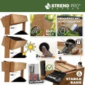 STREND PRO Balkon Hochbeet 4 Etagen Holz | 147x85x45cm (HxBxT) | Wetterfestes Vertikalbeet Pflanzentreppe Outdoor | Kräuterbeet Balkon für Blumen, Kräuter & Gemüse – für Terrasse, Garten - Thumbnail 4