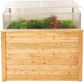 WESTMANN Hochbeet aus Lärchenholz | 100x65x66 cm Natur | Kräuterbeet für den Außenbereich | Holzhochbeet zum Bepflanzen von Gemüse & Kräutern - Thumbnail 3