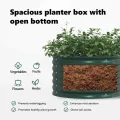 vidaXL Hochbeet Grün 80 x 80 x 44 cm Stahl, Garten- und Terrassenpflanzentopf aus Stahl, langlebig, modern, für Blumen und Pflanzen, minimalistisches Design - Thumbnail 5