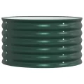 vidaXL Hochbeet Grün 80 x 80 x 44 cm Stahl, Garten- und Terrassenpflanzentopf aus Stahl, langlebig, modern, für Blumen und Pflanzen, minimalistisches Design - Thumbnail 8