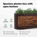 vidaXL Hochbeet Braun 160 x 80 x 81 cm Stahl, Garten- und Terrassenpflanzentopf aus Stahl, langlebig, modern, für Blumen und Pflanzen, minimalistisches Design - Thumbnail 5