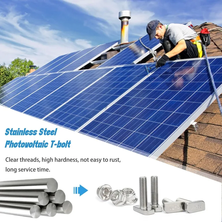 20 Stück Hammerkopfschrauben M10x25mm, Edelstahl T Schrauben und Flanschmuttern M10 für PV Solar Montageschienen Photovoltaik Gewächshaus Schrauben (10mm) – Bild 3