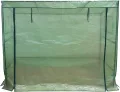 NATIV Stabiles Foliengewächshaus mit 2 Fenstern, Robustes Tomaten Gewächshaus, Tomatenhaus mit aufrollbarer Türe, Tomatendach 200 x 77 x 169 cm, Tomatengewächshaus aus grüner Gewächshausfolie - Thumbnail 2