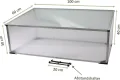NATIV Frühbeetkasten mit Hohlkammerplatten, Frühbeet mit Aluminium-Rahmen, Hochbeet-Abdeckung mit arretierbarem Dach, Frühbeetaufsatz für Hochbeet 100 x 60 cm, Mini Gewächshaus - Thumbnail 4