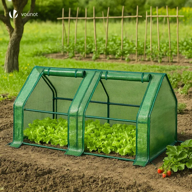 VOUNOT Gewächshaus Mini 180x90x90 cm mit 2 Rolltür, Klein Foliengewächshaus für Balkon, Garten, Tomatengewächshaus Stabil Winterfest Wetterfest, Verstärkte PE-Folie 135g/m², Grün – Bild 6