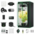 VIVOSUN Smart Growzelt Komplettset 80x80x160cm, WLAN-integriertes automatisches Grow-System mit 150W Vollspektrum-LED-Pflanzenlampe und effizientem Belüftungssystem mit GrowHub E42A+ Controller - Thumbnail 1