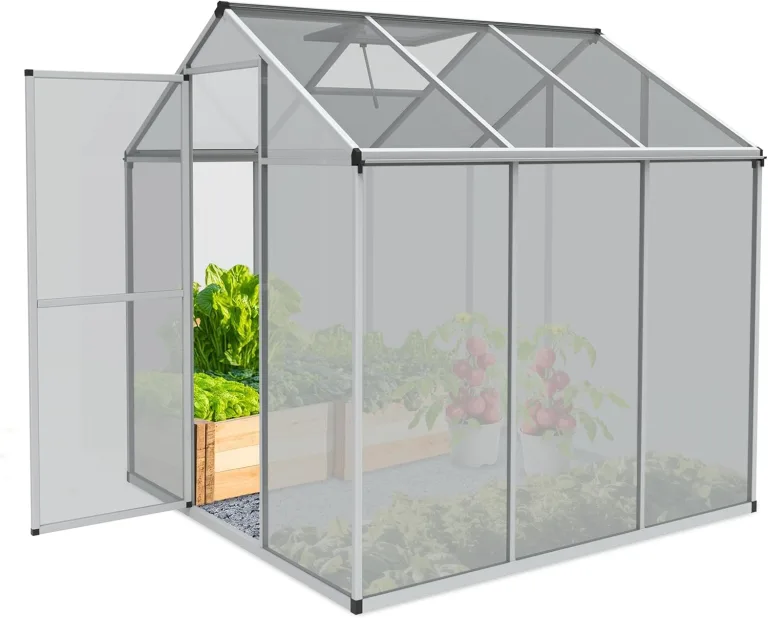 stabiles Aluminium Gewächshaus mit Dachfenster – Garten Frühbeet ideal für die Anzucht von Tomaten Blumen – vielseitig nutzbar als Treibhaus, Tomatengewächshaus Pflanzenhaus (L) – Bild 1