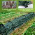 Pflanztunnel Netz, Garden Folientunnel 300x30x45cm, Faltbar Gartentunnel, Frühbeet Schutztunnel Gewächshaus mit Stecksystem, 6 Tunnelbögen Aufzucht Hochbeet Gemüsebeet Pflanzentunnel (Grün) - Thumbnail 6