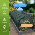 Pflanztunnel Netz, Garden Folientunnel 300x30x45cm, Faltbar Gartentunnel, Frühbeet Schutztunnel Gewächshaus mit Stecksystem, 6 Tunnelbögen Aufzucht Hochbeet Gemüsebeet Pflanzentunnel (Grün) - Thumbnail 5