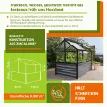 Vitavia Hochfrühbeet „Paris“ | Granit/Schwarz, 3 mm ESG Sicherheitsglas | Hochbeet & Frühbeet in einem | Wetterfest & Langlebig | Abnehmbarer Frühbeetaufsatz | Optimale Wachstumsbedingungen - Thumbnail 4