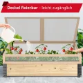 Schroth Home Frühbeet, Frühbeetaufsatz, Frühbeetkasten, Anzuchtkasten für Hochbeet, Blumenkasten, Anzucht Gewächshaus, Hochbeet Abdeckung, Pflanzkasten Minigewächshaus – 120 x 80 x 40 cm - Thumbnail 6
