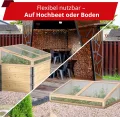 Schroth Home Frühbeet, Frühbeetaufsatz, Frühbeetkasten, Anzuchtkasten für Hochbeet, Blumenkasten, Anzucht Gewächshaus, Hochbeet Abdeckung, Pflanzkasten Minigewächshaus – 120 x 80 x 40 cm - Thumbnail 7