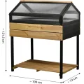dobar® XXL Hochbeet mit Frühbeet-Aufsatz - Großes Anzuchtbeet aus Kiefernholz - Gemüsebeet Kräuterbeet - 100 x 73 x 121,50 cm - Anthrazit Natur, Hellbraun - Thumbnail 7