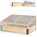 Schroth Home Frühbeete Hochbeete 120 x 80 x 100 cm – Frühbeet - Anzuchtgewächshaus - Hochbeet Abdeckung inkl. 3 Faltrahmen 120 x 80 x 20 (Frühbeet komplett) - Thumbnail 1