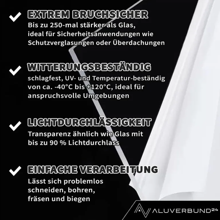 Polycarbonat-Platte 40x60cm 2mm dick - UV-beständig Bruchsicher Glas-Klar Robust & Vielseitig - Zuschnitt von Polycarbonat Transparent - PC Kunststoff-Glas - Gewächshaus-Platten – Bild 4