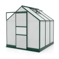 Vitavia Gewächshaus Apollo 2500" schwarz | 2,5 m² | 6 mm HKP | Inkl. Stahlfundament | Barrierefreier Zugang | Tür für Vorhängeschloss | Einfacher Aufbau | Langlebig & Wetterfest - Thumbnail 10