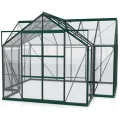 Vitavia Gewächshaus Sirius | 13 m² | 3 mm ESG | schwarz pulverbeschichtet | Inkl. Stahlfundament & 3 Regenfallrohre | 4 Dachfenster & Doppelschiebetür | Stilvolle Orangerie - Thumbnail 9
