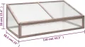 Festnight Frühbeet Aufsatz 110x58,5x39 cm Frühbeetaufsatz aus Holz Hochbeet Abdeckung Mini Gewächshaus Treibhaus Frühbeetkasten Pflanzenbeet mit Abdeckung Minigewächshaus - Thumbnail 7