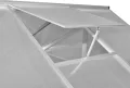 Festnight Gewächshaus mit Fundament 242x250x195 cm 6,05 m² Gewächshäuser mit Fundamentrahmen Gewaechshaus Alu Foliengewächshaus Aluminium Tomatenhaus Treibhaus - Thumbnail 6