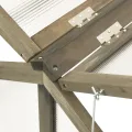 Festnight Frühbeet Gewächshaus Mini Frühbeetaufsatz Frühbeetkasten Holz Hochbeet Abdeckung Kleines Treibhaus Pflanzkasten Minigewächshaus Blumenkasten mit Dach 114x80x50 cm - Thumbnail 2
