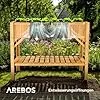 Arebos Hochbeet aus Holz mit Ablagefach | für Garten, Balkon und Terrasse | Innenleben mit Schutzvlies ausgestattet | 119 x 53 x 90 cm | Pflanzkasten & Blumenkasten | Pflanzbeet, Frühbeet – Bild 3