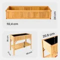 Arebos Hochbeet aus Holz mit Ablagefach | für Garten, Balkon und Terrasse | Innenleben mit Schutzvlies ausgestattet | 119 x 53 x 90 cm | Pflanzkasten & Blumenkasten | Pflanzbeet, Frühbeet - Thumbnail 10