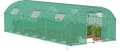 Gewächshaus Foliengewächshaus 3x6 m Folientunnel Tomatengewächshaus Tomatenhaus 18 m² mit 6 Fenster Treibhaus Tomatendach Gartengewächshäuser für Anzucht & Pflanzenzucht - Thumbnail 1