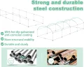 Gewächshaus Foliengewächshaus 3x8 m Folientunnel Tomatengewächshaus Tomatenhaus 24 m² mit 8 Fenster Treibhaus Tomatendach Gartengewächshäuser für Anzucht & Pflanzenzucht - Thumbnail 4