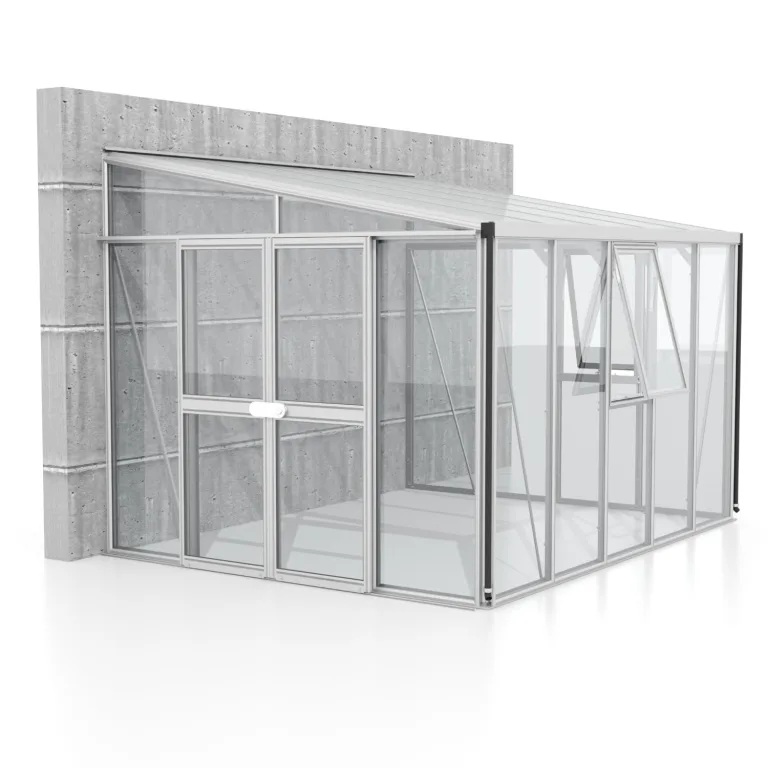 Vitavia Anlehn-Gewächshaus Helena 8600", Aluminium, 8,6 m², 3 mm ESG, 10 mm HKP | Wetterfestes & stabiles Wand-Gewächshaus zur Pflanzenanzucht | Ideales Treibhaus für Gemüse, Kräuter & Blumen – Bild 2