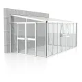 Vitavia Anlehn-Gewächshaus Helena 11900", weiß, 11,9 m², 3 mm ESG, 10 mm HKP | Wetterfestes & stabiles Wand-Gewächshaus zur Pflanzenanzucht | Ideales Treibhaus für Gemüse, Kräuter & Blumen - Thumbnail 2