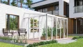 Vitavia Anlehn-Gewächshaus Helena 10200", schwarz, 10,2 m², 3 mm ESG, 10 mm HKP | Wetterfestes & stabiles Wand-Gewächshaus zur Pflanzenanzucht | Ideales Treibhaus für Gemüse, Kräuter & Blumen - Thumbnail 6