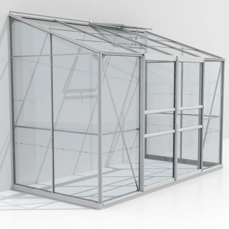 Vitavia Anlehn-Gewächshaus Styx 3300", Aluminium eloxiert, 3,3 m², 3 mm ESG | Wetterfestes & stabiles Wand-Gewächshaus zur Pflanzenanzucht | Ideales Treibhaus für Gemüse, Kräuter & Blumen – Bild 1