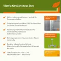 Vitavia Anlehn-Gewächshaus Styx 3300", Aluminium eloxiert, 3,3 m², 3 mm ESG | Wetterfestes & stabiles Wand-Gewächshaus zur Pflanzenanzucht | Ideales Treibhaus für Gemüse, Kräuter & Blumen - Thumbnail 4