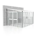 Vitavia Anlehn-Gewächshaus Helena 8600", weiß, 8,6 m², 3 mm ESG, 10 mm HKP | Wetterfestes & stabiles Wand-Gewächshaus zur Pflanzenanzucht | Ideales Treibhaus für Gemüse, Kräuter & Blumen - Thumbnail 2