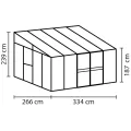 Vitavia Anlehn-Gewächshaus Helena 8600", weiß, 8,6 m², 3 mm ESG, 10 mm HKP | Wetterfestes & stabiles Wand-Gewächshaus zur Pflanzenanzucht | Ideales Treibhaus für Gemüse, Kräuter & Blumen - Thumbnail 3