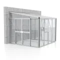 Vitavia Anlehn-Gewächshaus Helena 7000", Aluminium, 7,0 m², 3 mm ESG, 10 mm HKP | Wetterfestes & stabiles Wand-Gewächshaus zur Pflanzenanzucht | Ideales Treibhaus für Gemüse, Kräuter & Blumen - Thumbnail 2