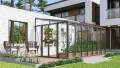 Vitavia Anlehn-Gewächshaus Helena 10200", Aluminium, 10,2 m², 3 mm ESG, 10 mm HKP | Wetterfestes & stabiles Wand-Gewächshaus zur Pflanzenanzucht | Ideales Treibhaus für Gemüse, Kräuter & Blumen - Thumbnail 7