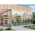 Vitavia Anlehn-Gewächshaus Helena 10200", Aluminium, 10,2 m², 3 mm ESG, 10 mm HKP | Wetterfestes & stabiles Wand-Gewächshaus zur Pflanzenanzucht | Ideales Treibhaus für Gemüse, Kräuter & Blumen - Thumbnail 1